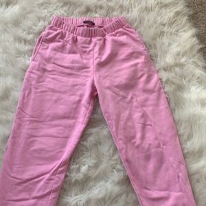 bubblegum pink brandy rosa sweats